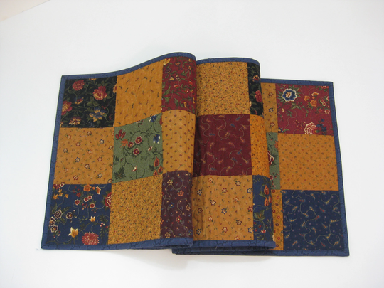 Quilted Table Runner, Patchwork Farmhouse Country Runner