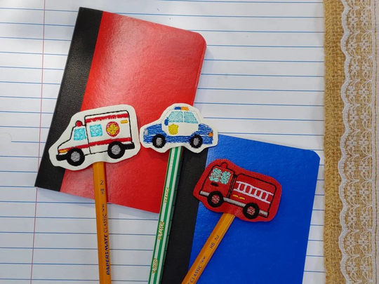 Police Car/Fire Truck Ambulance Pencil Topper Large Quantity Discounts Available