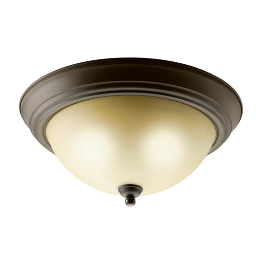 Kichler Lighting Transitional 2-light Olde Bronze Fluorescent Flush Mount