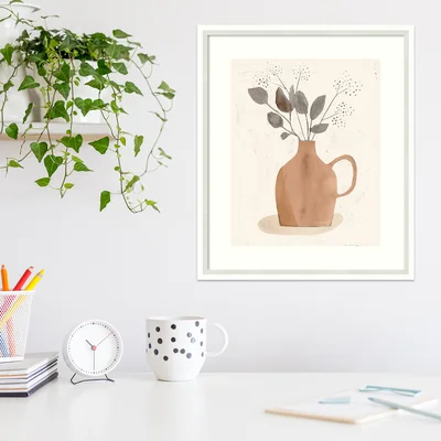 La Planta II (Floral Vase) by Victoria Barnes - Picture Frame Painting Print on Paper