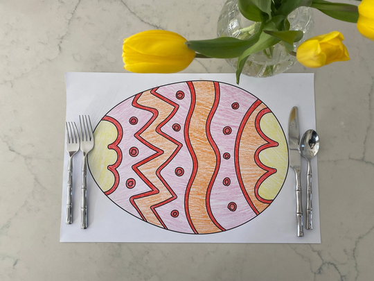 Easter Egg Coloring Placemat/ Pad