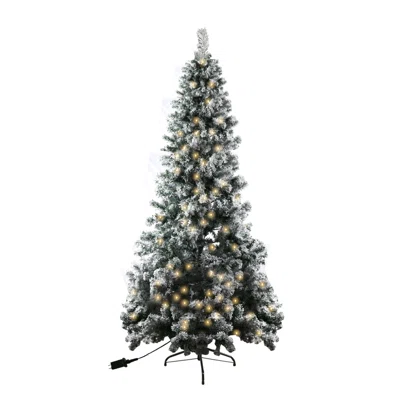 6' H Regular Green Artificial Christmas Tree with Lights
