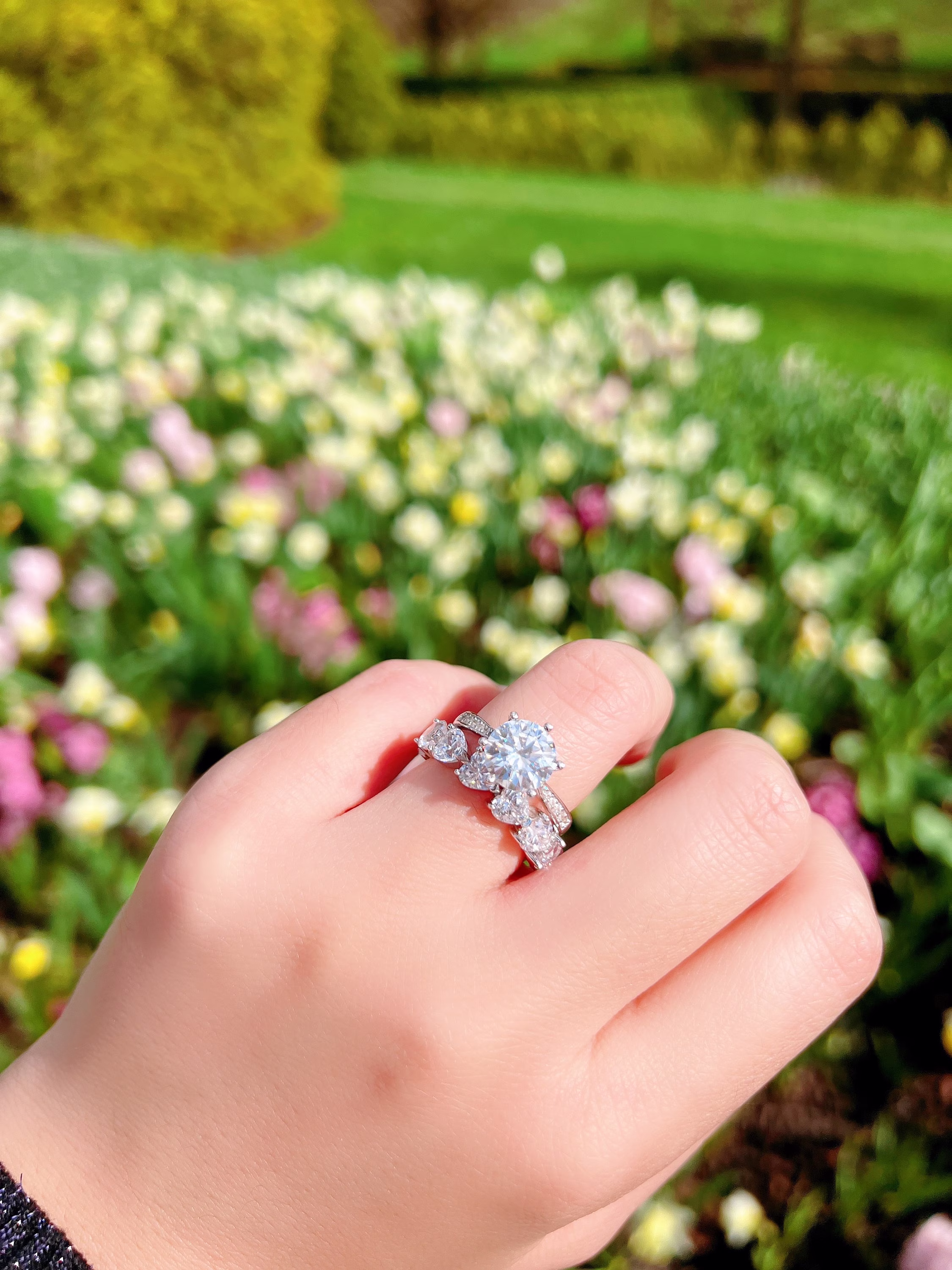 D Color Moissanite Diamond Ring, 10Ct Huge Size Cushion Cut Classic Ring/ Best Wedding Engagement/Proposal Ring S925 W 18Kdp