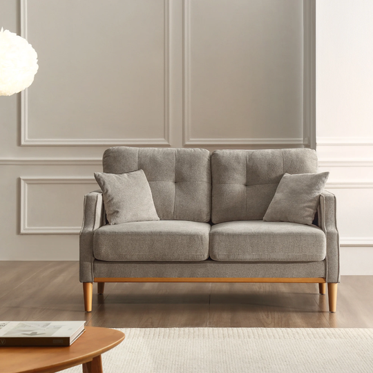 2 Seats Loveseat Sofa With Waterproof Fabric and USB Charge for Living Space