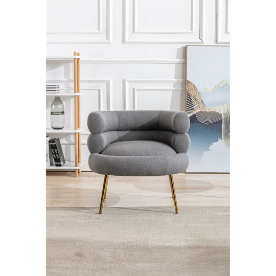 29.33" Polyster Fabric Upholstered Accent Chair with Tufted Cushion