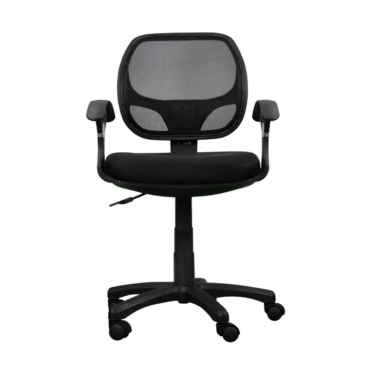 Black mid-back grid task office chair