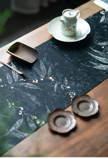 Chinese Silk Brocade Tea Table Cloth Chabu Chaxi Classic Style