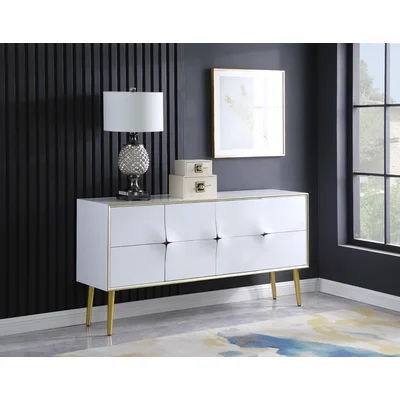 Ariv White / Gold Sideboard/Buffet