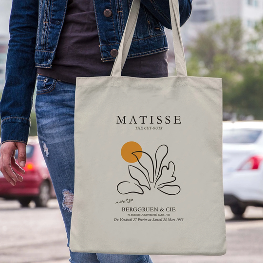 Mzshop - Matisse Dark Beige Cut Outs 2 Eco Tote Bag Shopping Cloth Environment Friendly Reusable