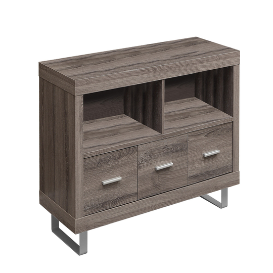 48" Taupe Brown Contemporary Rectangular TV Stand with Drawers