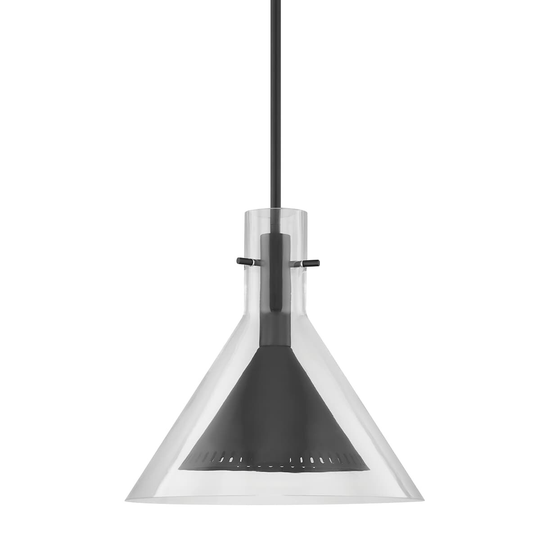 Troy Lighting Atticus 14-inch Satin Black Pendant