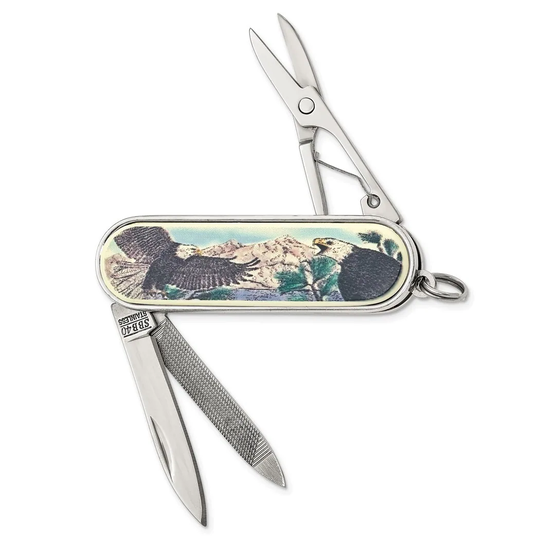 Curata Barlow Designs Color Eagle Portrait Multifunction Pocket Knife