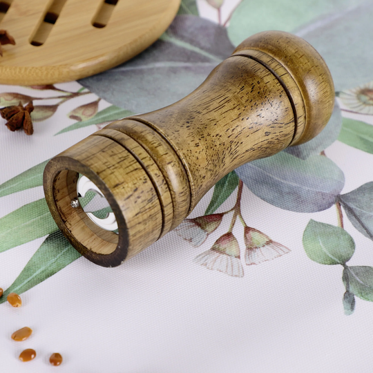 Household Kitchen Mini Salt Pepper Spice Mill Grinder Shaker Wood Color - Wood Color