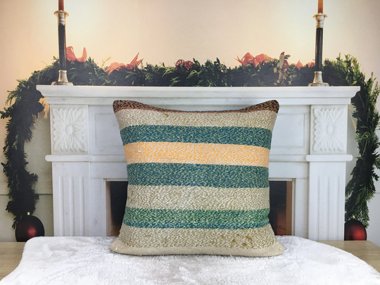 Kilim Pillow Blue, For Girlsroom, Accent Pillow, Cushion Case, Office Chair Outdoor 20x20 2953