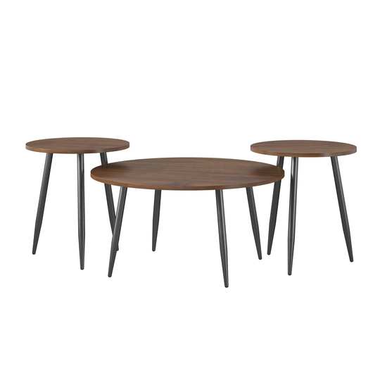 Ameriwood Home MaClay 3 Pc Coffee Table and End Table Set