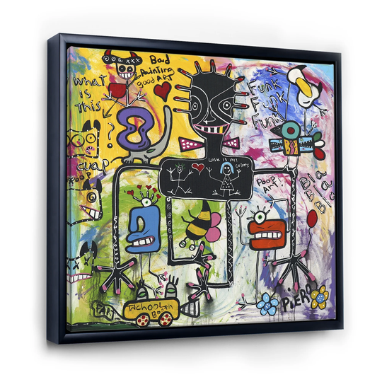 Designart 'Love Is All Colors' Modern & Contemporary Gallery-wrapped Framed Canvas