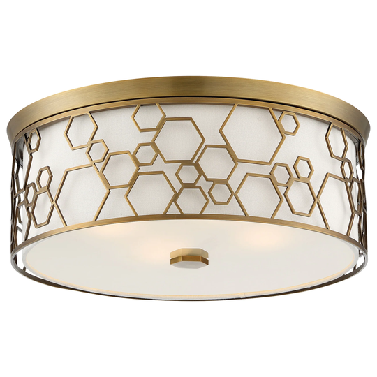 4 Light Led Flush Mount by Minka Lavery - Polished Satin Brass