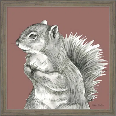 Watercolor Pencil Forest Color (Rabbit & Squirrel) By Kelsey Wilson, Framed Art (Set Of 2)