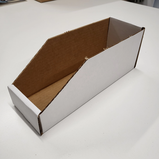 White Corrugated Cardboard Bin - Fits in Our 4 Cubby & 6 Inserts For Kallax, Thresholds & Bhg X 12 1⁄2" R454