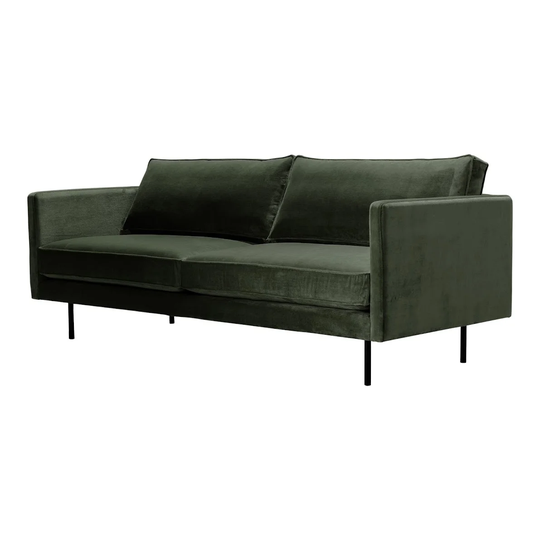 Aurelle Home Majestic Scandinavian Modern Velvet Sofa
