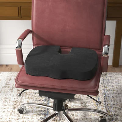 Dauna Seat Cushion For Office Chair - Pillow For Sitting, Black