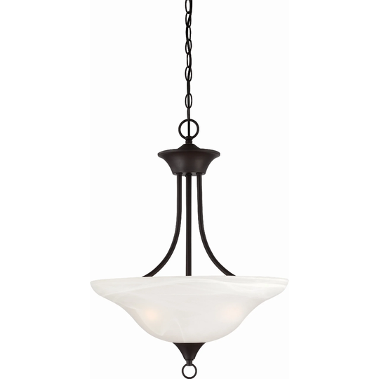 Volume Lighting Trinidad 3-Light Antique Bronze Bowl-Shaped Pendant - Antique Bronze