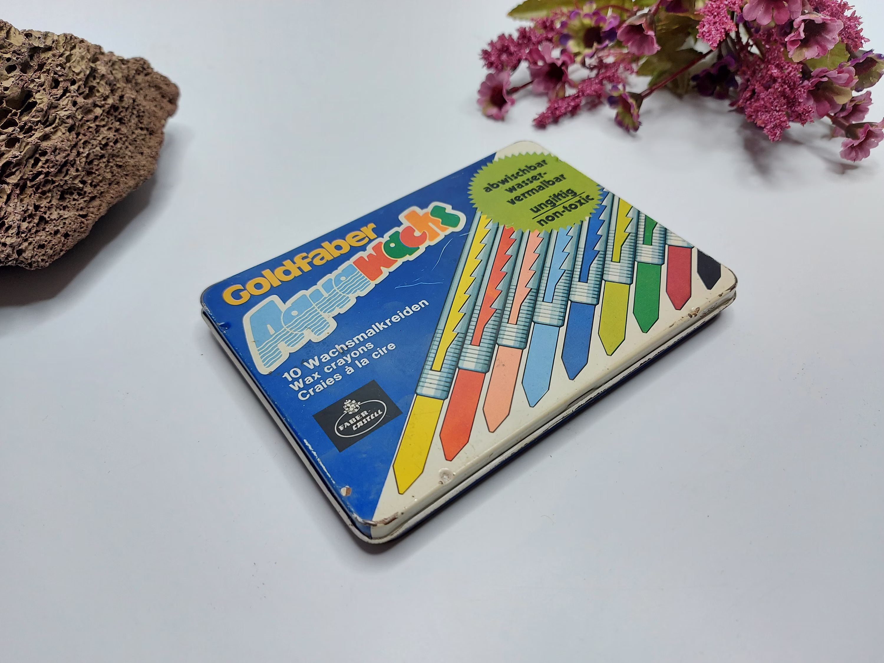 Vintage Goldfaber Box, Color Pencil Metal Faber Castell Drafting Mechanical Drawing Set in Case - Original Box Made Germany Set