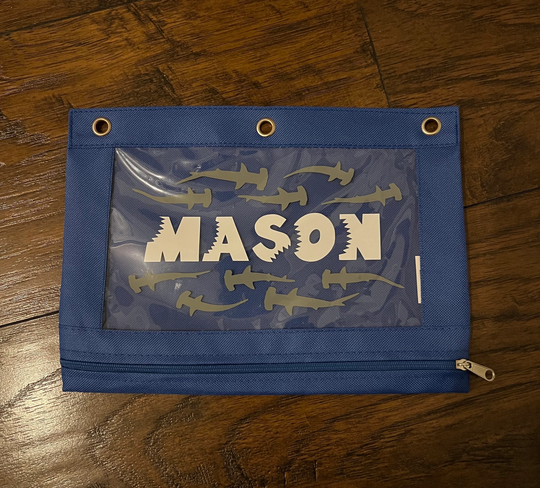 Custom Shark Pencil Pouch Personalized