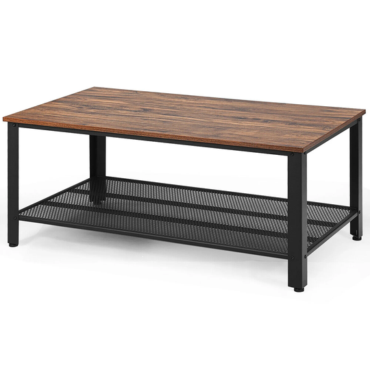 Coffee Table with Storage Shelf for Living Room