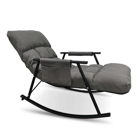 Modern Rocking Chair Armchair Reading Chair with Side Pocket