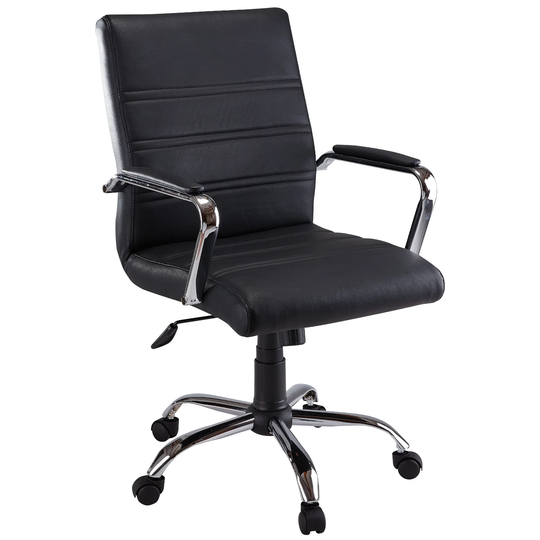 Contemporary Executive Office Chair,Mid-back Office Chair,White