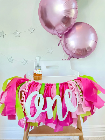 Watermelon Birthday High Chair, First Chair Banner, Birthday, 1st One in A Melon Them