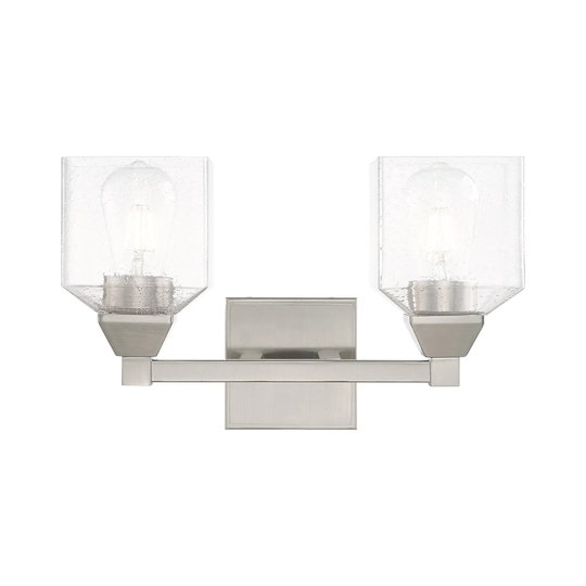 Livex Lighting Aragon 2-Light Bath Vanity - 15"W x 9.5"H x 6.75"D - 15"W x 9.5"H x 6.75"D