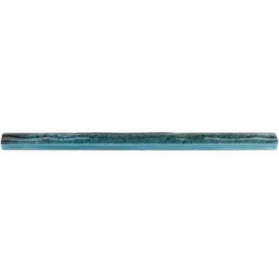 Moze 12" x 0.75" Ceramic Pencil Liner Tile Trim in Blue