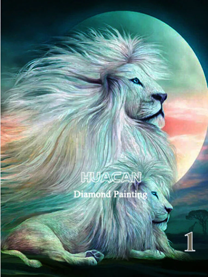 10 Lion Impressions Diy 5D Diamond Painting Kit Full Square Drill