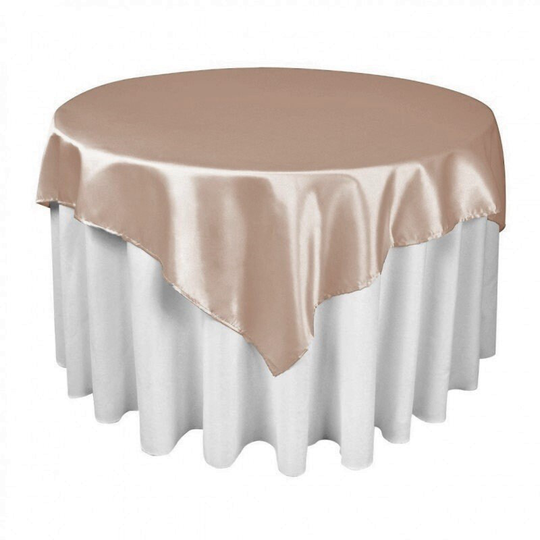 Blush Satin Table Overlay 58''x58''
