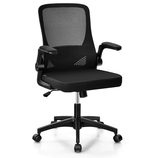 Ergonomic Office Chair Mesh Swivel Chair with Foldable Backrest