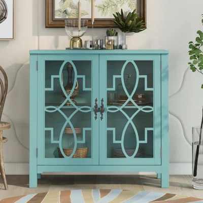 Wood Accent Buffet Sideboard Storage Cabinet