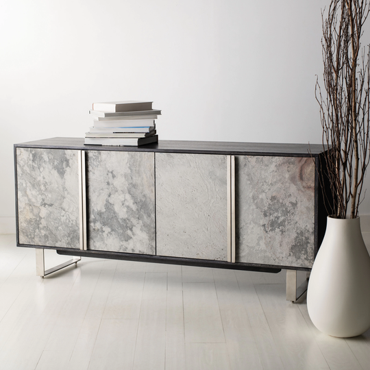 SAFAVIEH Couture Drake Slate 4 Door Sideboard