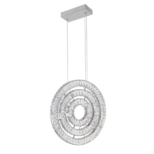 Giuseppe Lighting 1046P203601 LED Chandelier Celina Chrome - Exact Size
