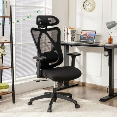 Inbox Zero Reclining Mesh Office Chair Swivel Chair W/ Adjustable Lumbar Support