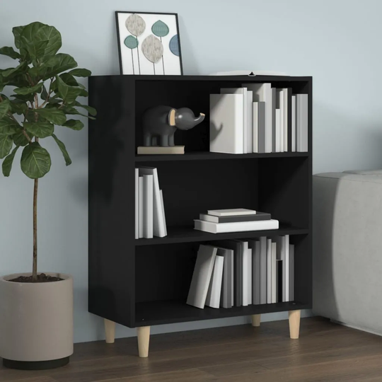Sideboard Black 27.4"x12.8"x35.4" Engineered Wood