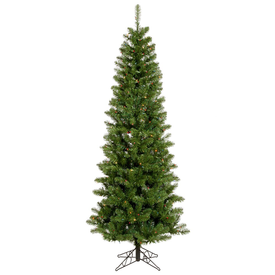 6.5' x 32" Salem Pencil Pine Tree with 250 Mulit-Colored Dura-Lit Lights