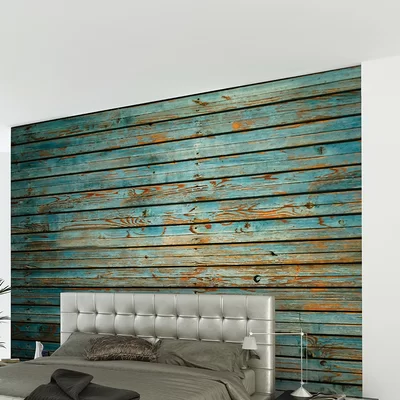 Washed Timber Wall Mural