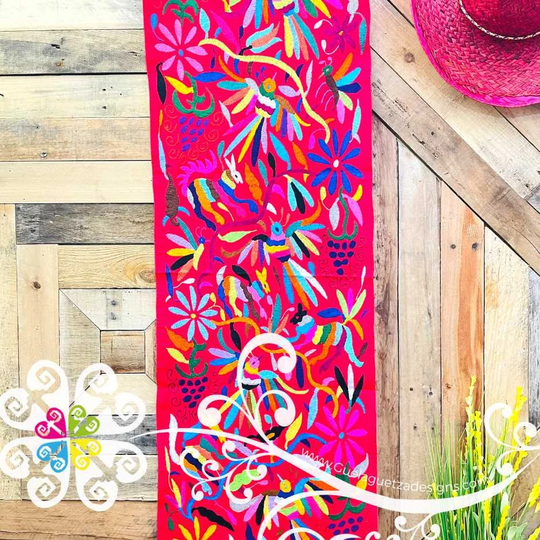 Large Colors Otomi Table Runner - Camino De Tenango