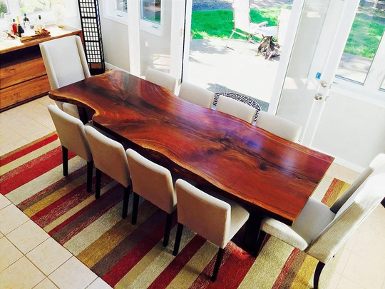 Your Custom Black Walnut Dining Tables & Kitchen - Live Edge Natural Unique