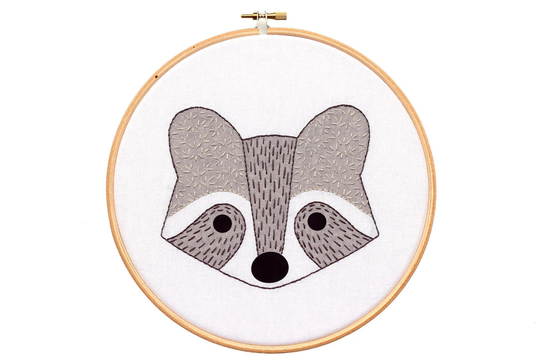 Raccoon Cub - Hoop Art Kit