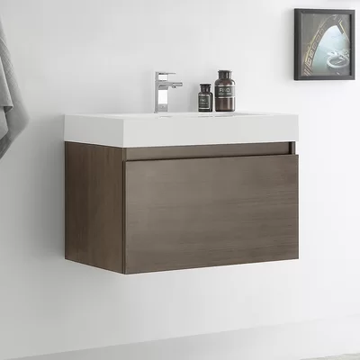 Mezzo 30" Wall-Mounted Single Bathroom Vanity Set