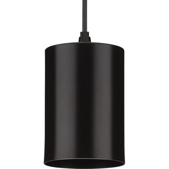 Cylinder Collection 5-Inch 1-Light Antique Bronze LED Modern Outdoor Pendant Hanging Light - 5 in x 5 in x 7.25 in