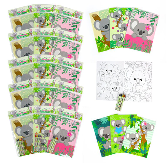 Koala Coloring Books With Crayons Party Favors